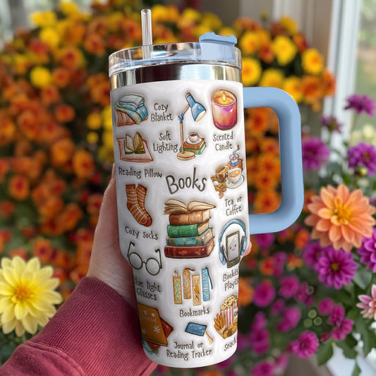 Book Lover 40 oz Tumbler The Bookworm Survival's Kit