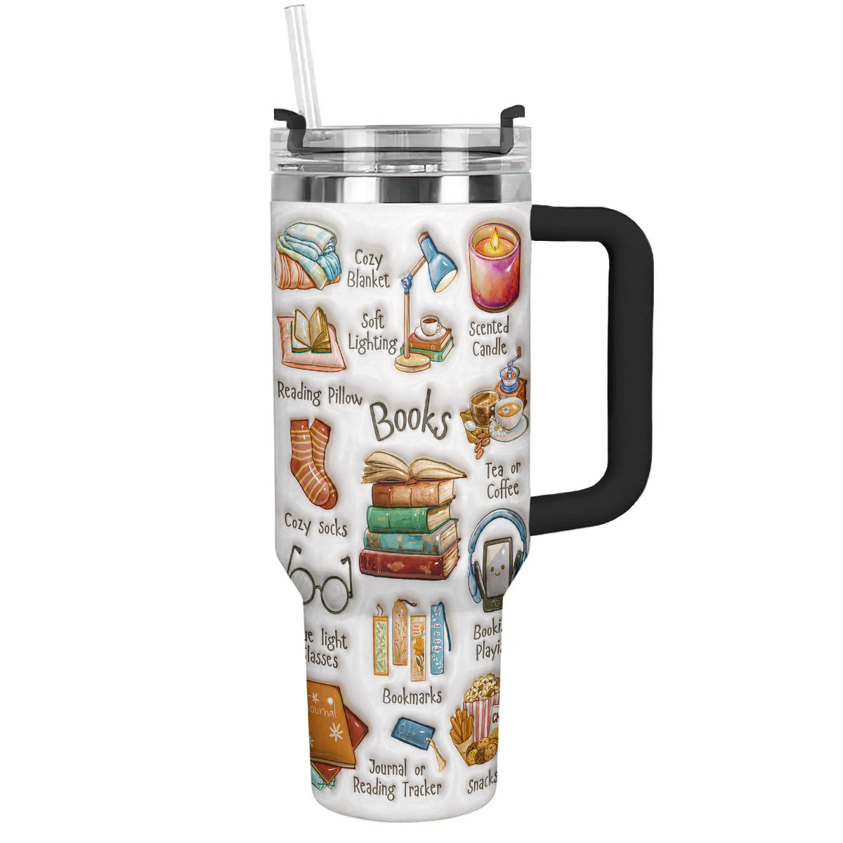 Book Lover 40 oz Tumbler The Bookworm Survival's Kit