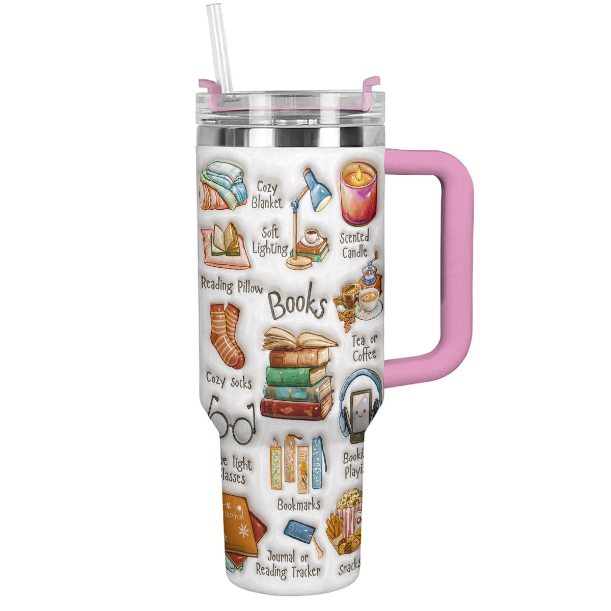 Book Lover 40 oz Tumbler The Bookworm Survival's Kit