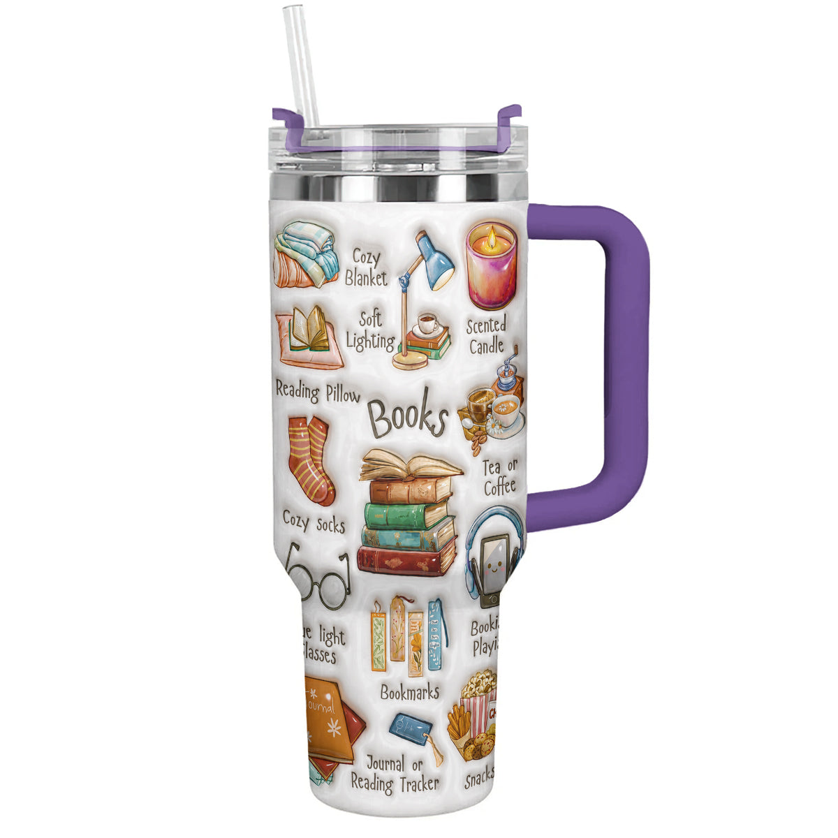 Book Lover 40 oz Tumbler The Bookworm Survival's Kit