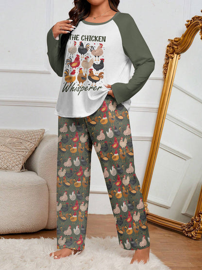 Chicken Raglan Lounge Pajamas The Chicken Whisperer