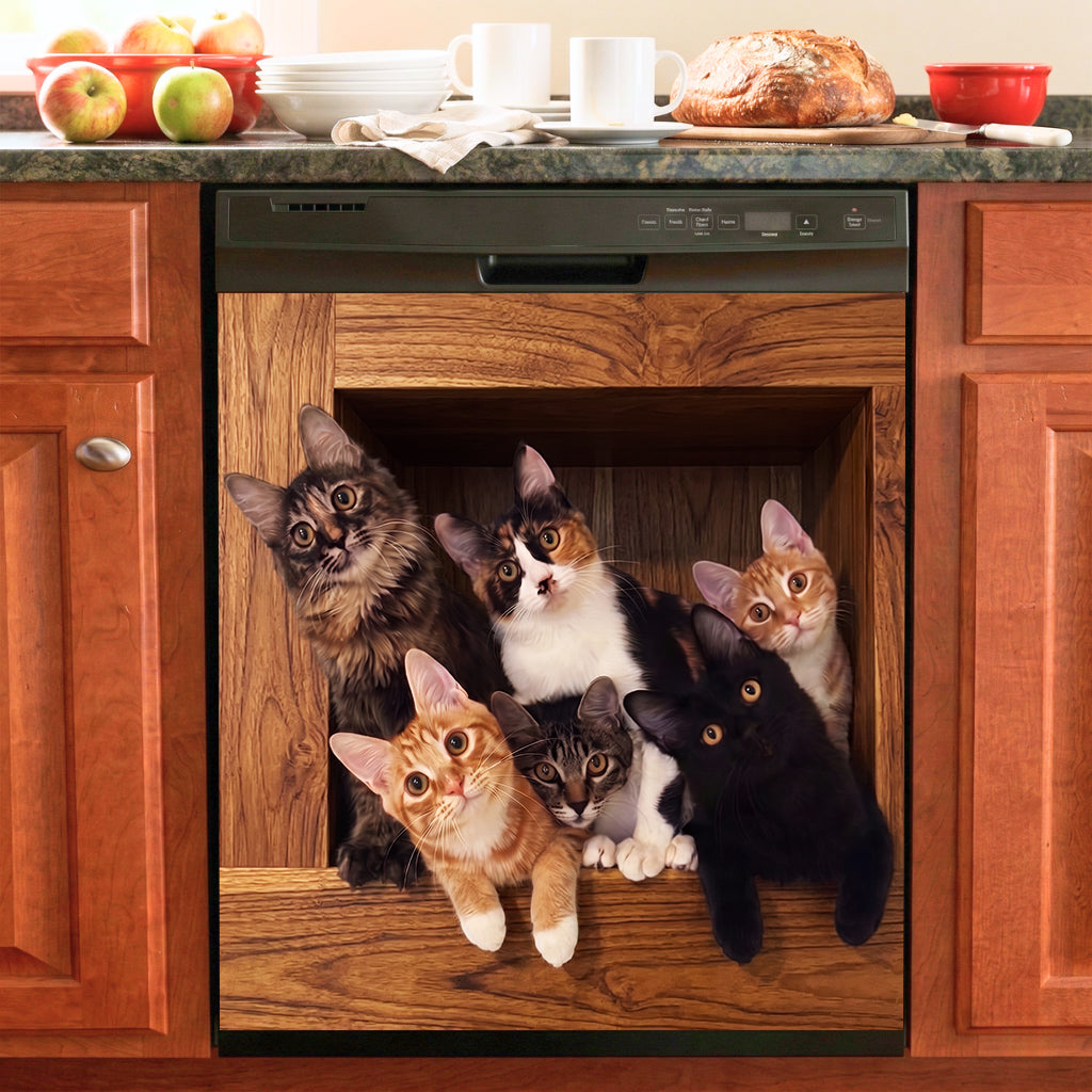 Cat Magnetic Dishwasher Cover The Cubby Crew