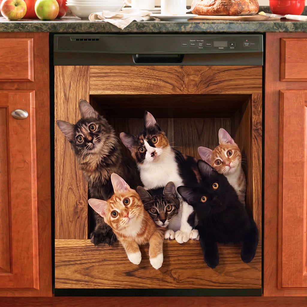 Cat Magnetic Dishwasher Cover The Cubby Crew