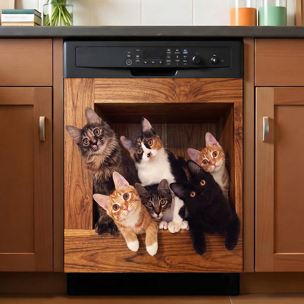 Cat Magnetic Dishwasher Cover The Cubby Crew