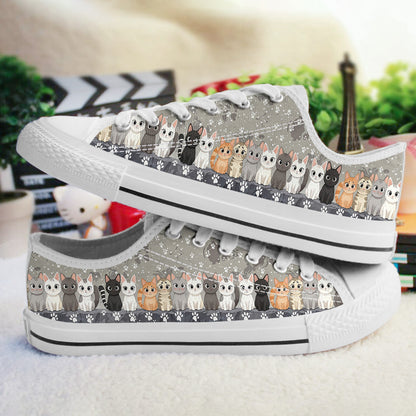 Cat Women's Low Top Shoes The Cute Cat Gang