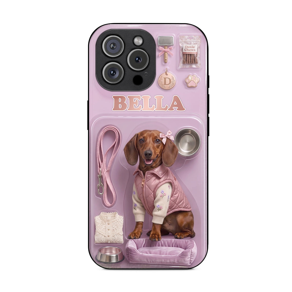 Dachshund Phone Case Custom Dog Name The Dachshund's Starter Kit