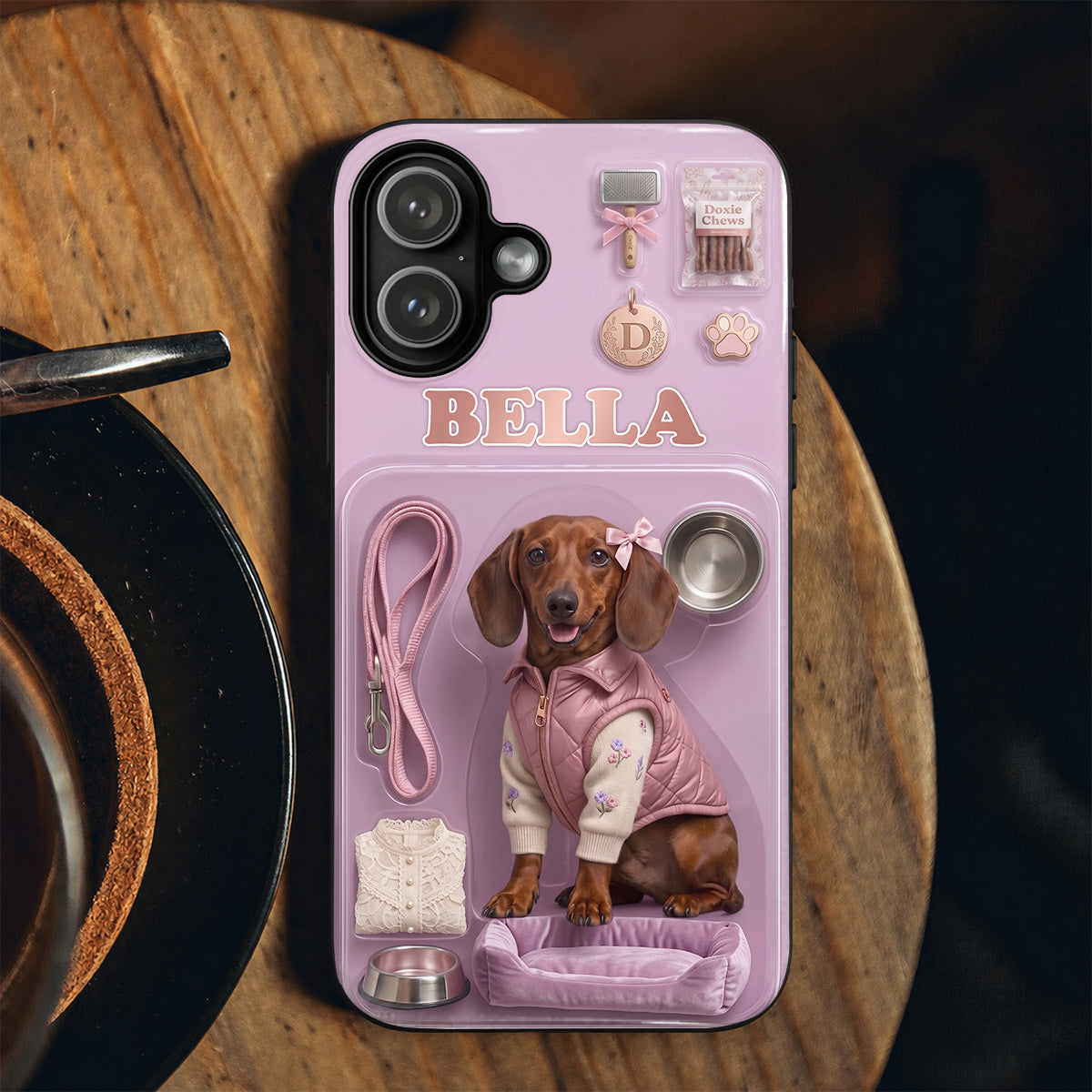Dachshund Phone Case Custom Dog Name The Dachshund's Starter Kit