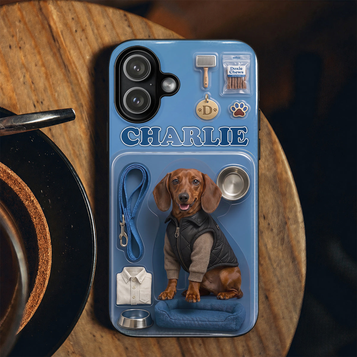Dachshund Phone Case Custom Dog Name The Dachshund's Starter Kit
