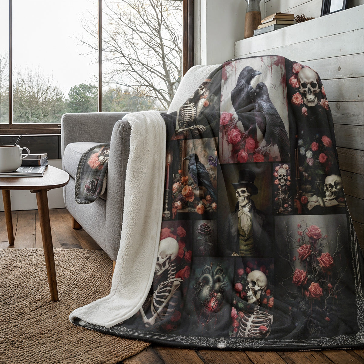 Gothic Fleece Blanket The Dark Romance