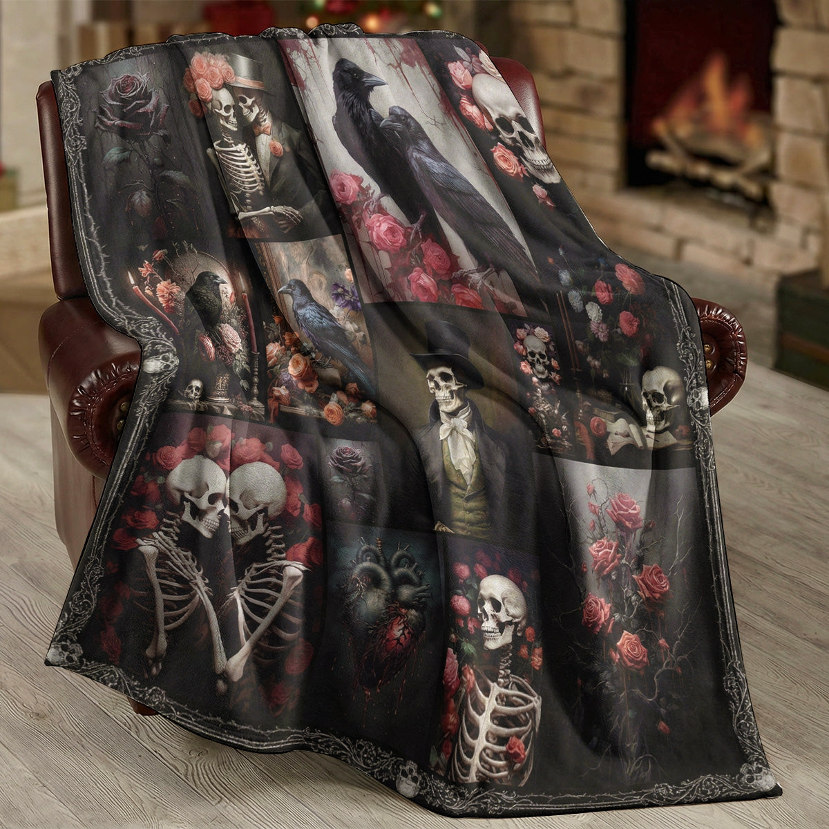 Gothic Fleece Blanket The Dark Romance