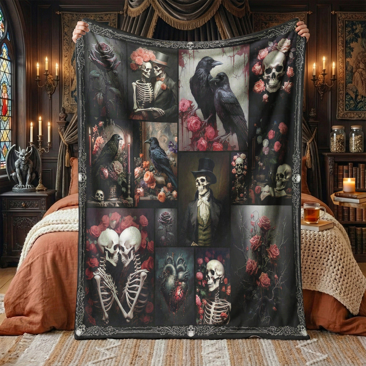 Gothic Fleece Blanket The Dark Romance