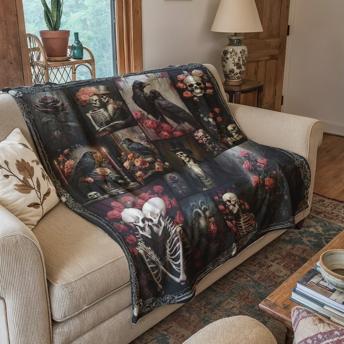 Gothic Fleece Blanket The Dark Romance