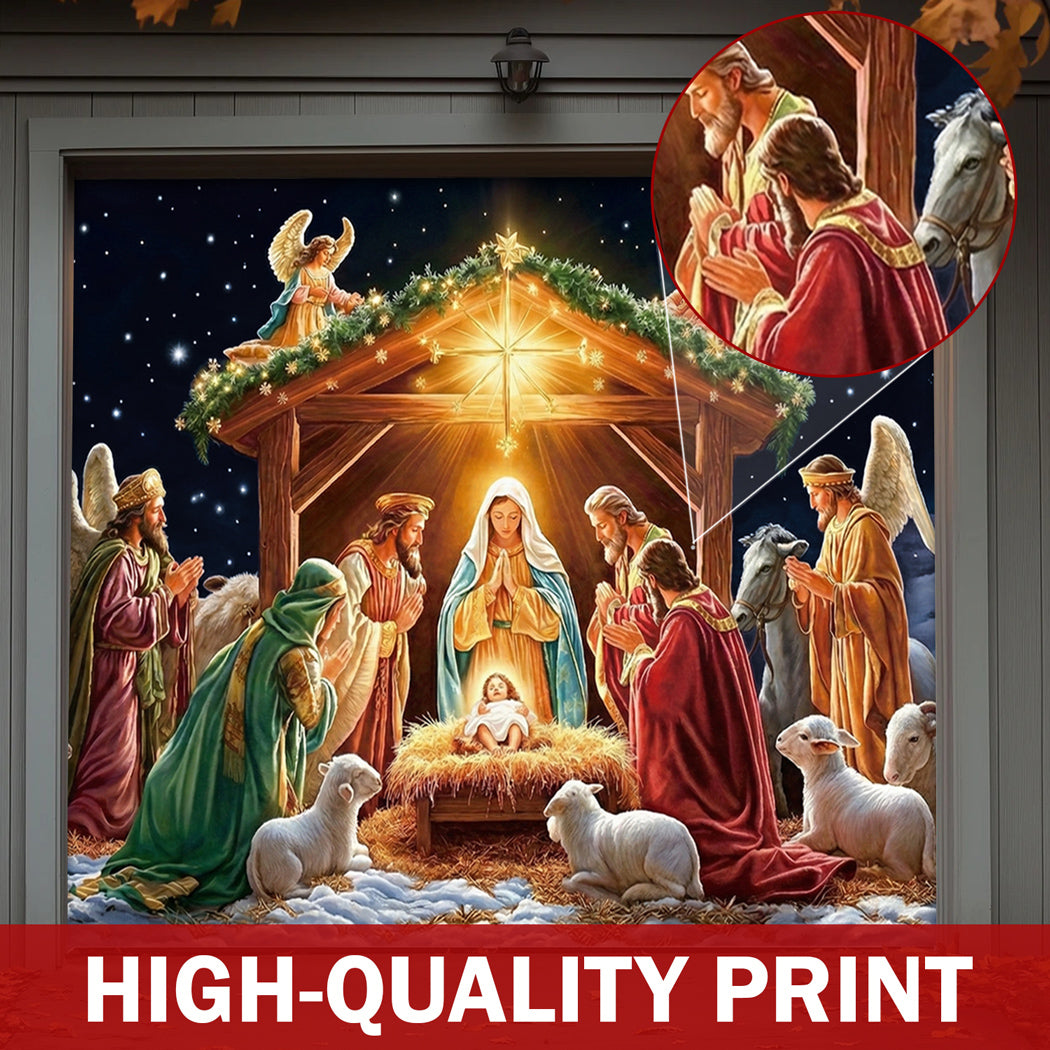 God Garage Door Banner Decoration -  The Divine Night