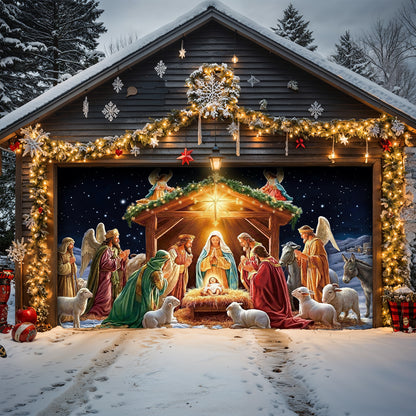 God Garage Door Banner Decoration -  The Divine Night