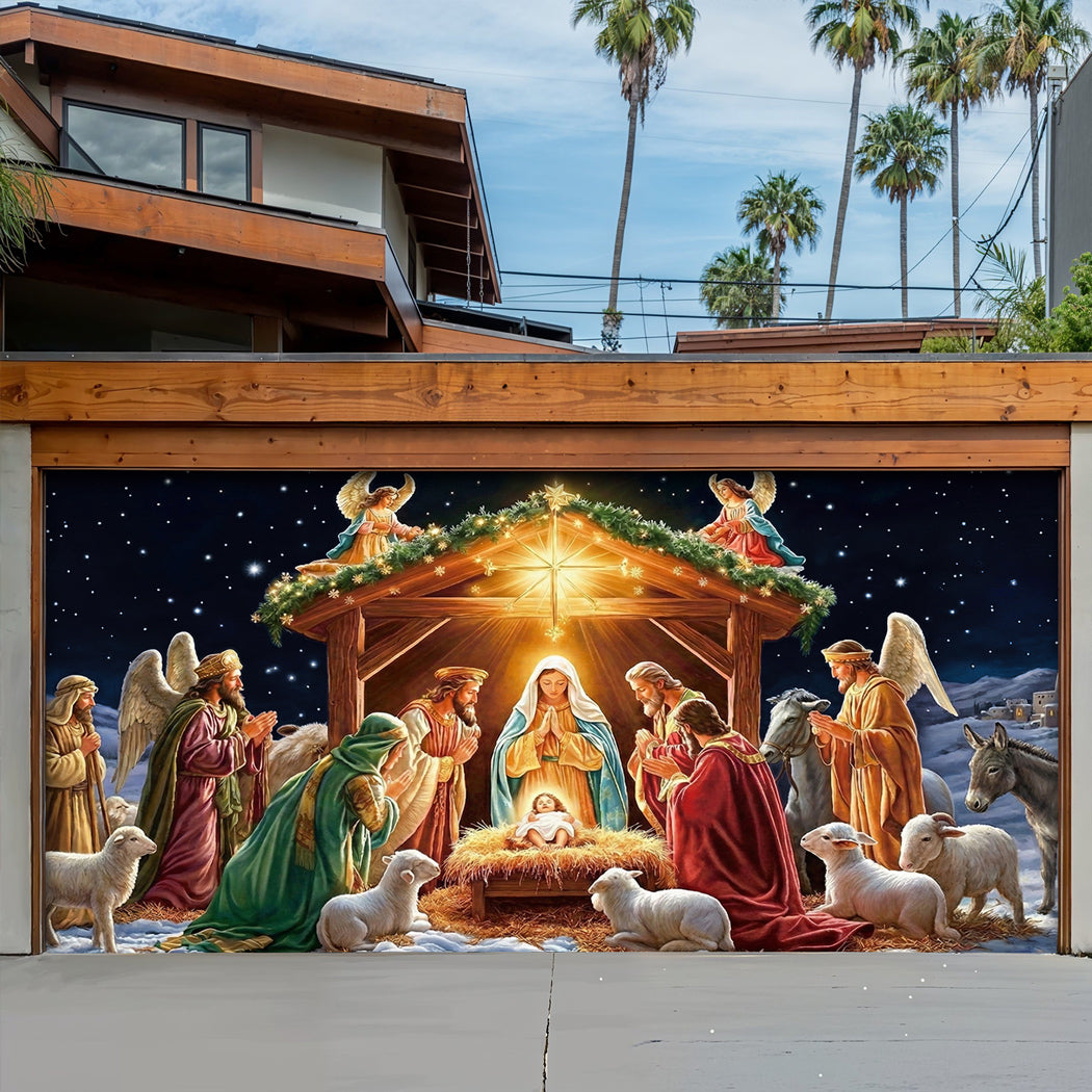 God Garage Door Banner Decoration -  The Divine Night