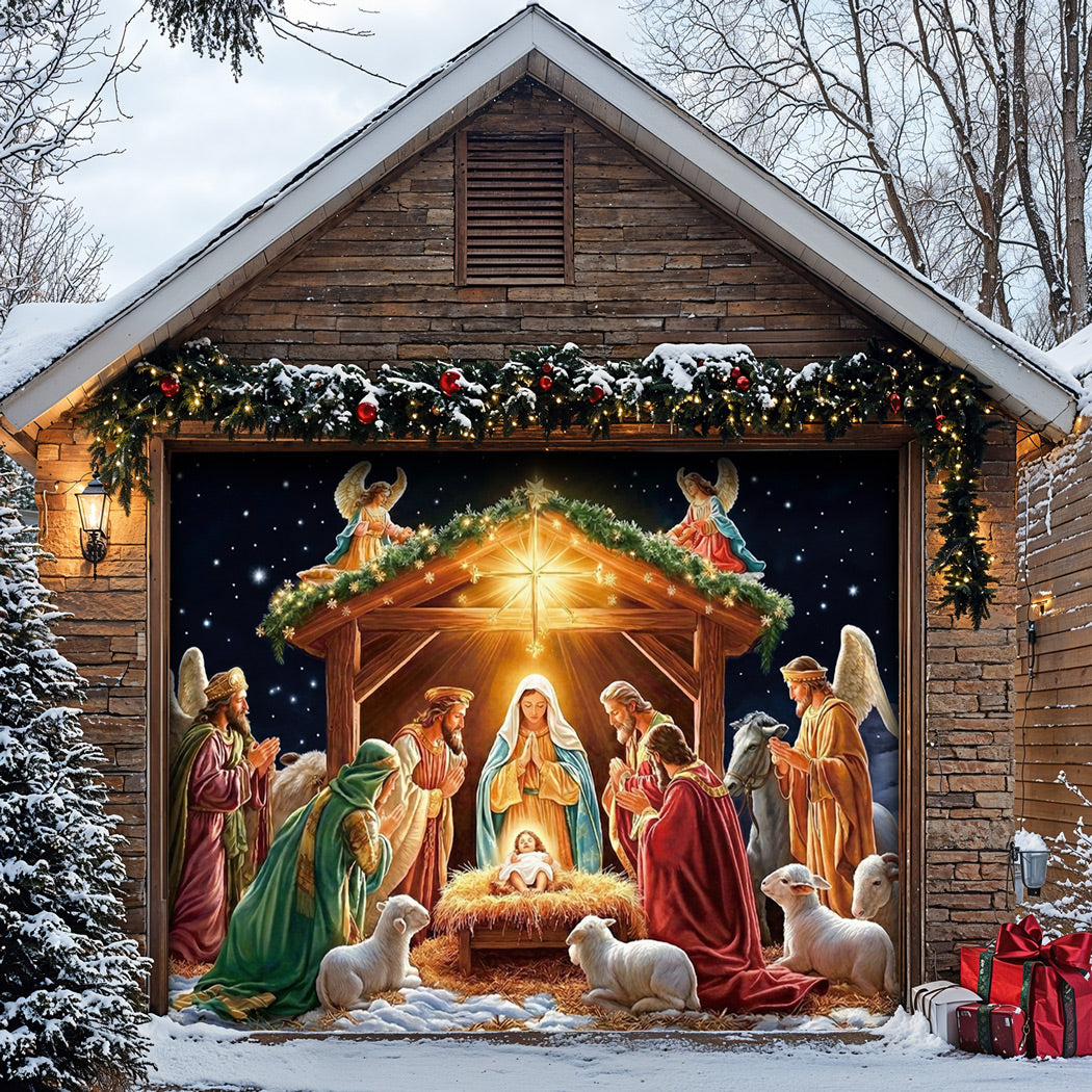 God Garage Door Banner Decoration -  The Divine Night