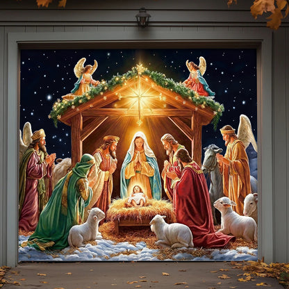 God Garage Door Banner Decoration -  The Divine Night