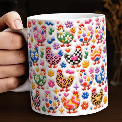 Chicken Ceramic Mug The Funky Flock