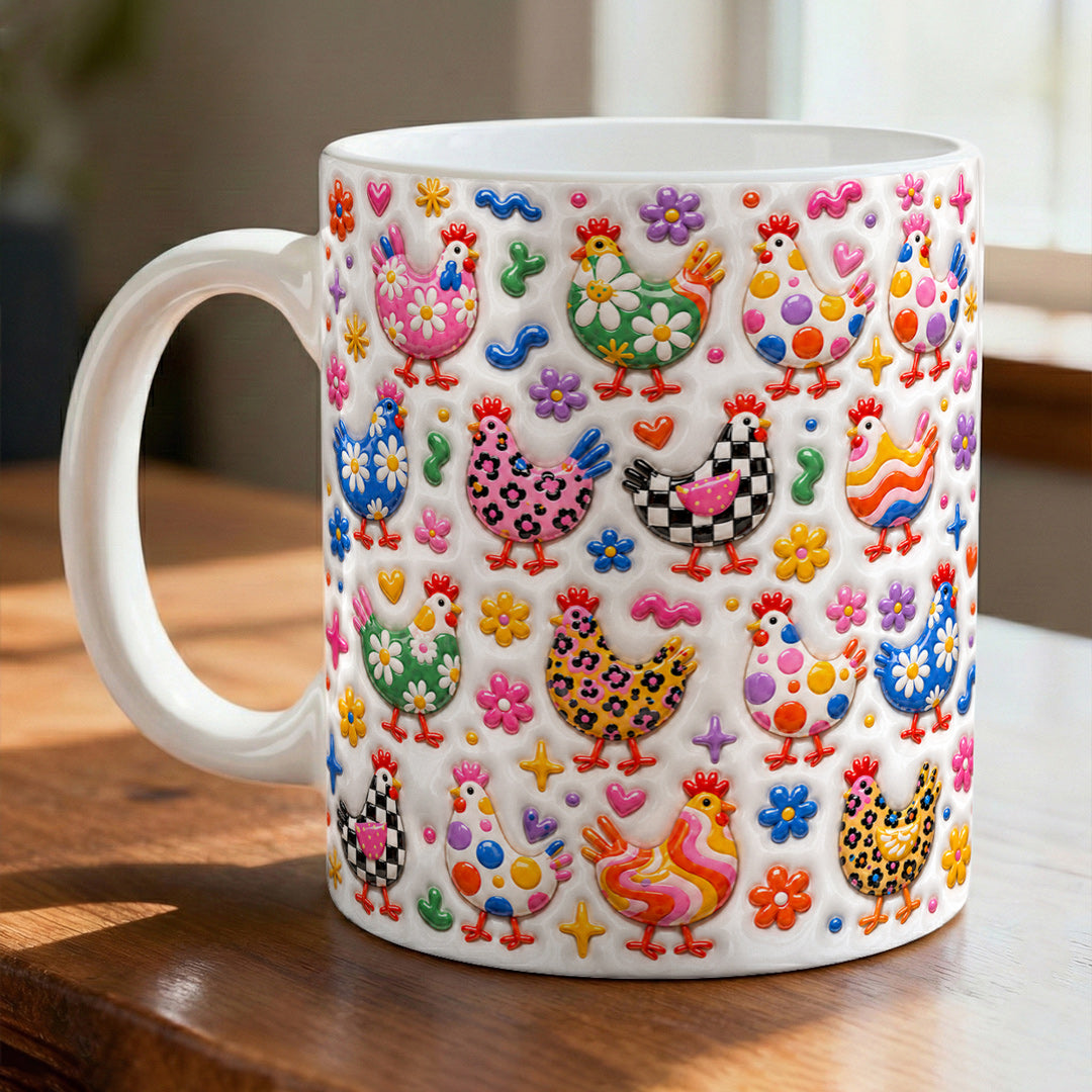 Chicken Ceramic Mug The Funky Flock