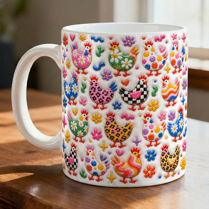 Chicken Ceramic Mug The Funky Flock