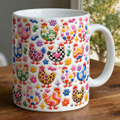 Chicken Ceramic Mug The Funky Flock