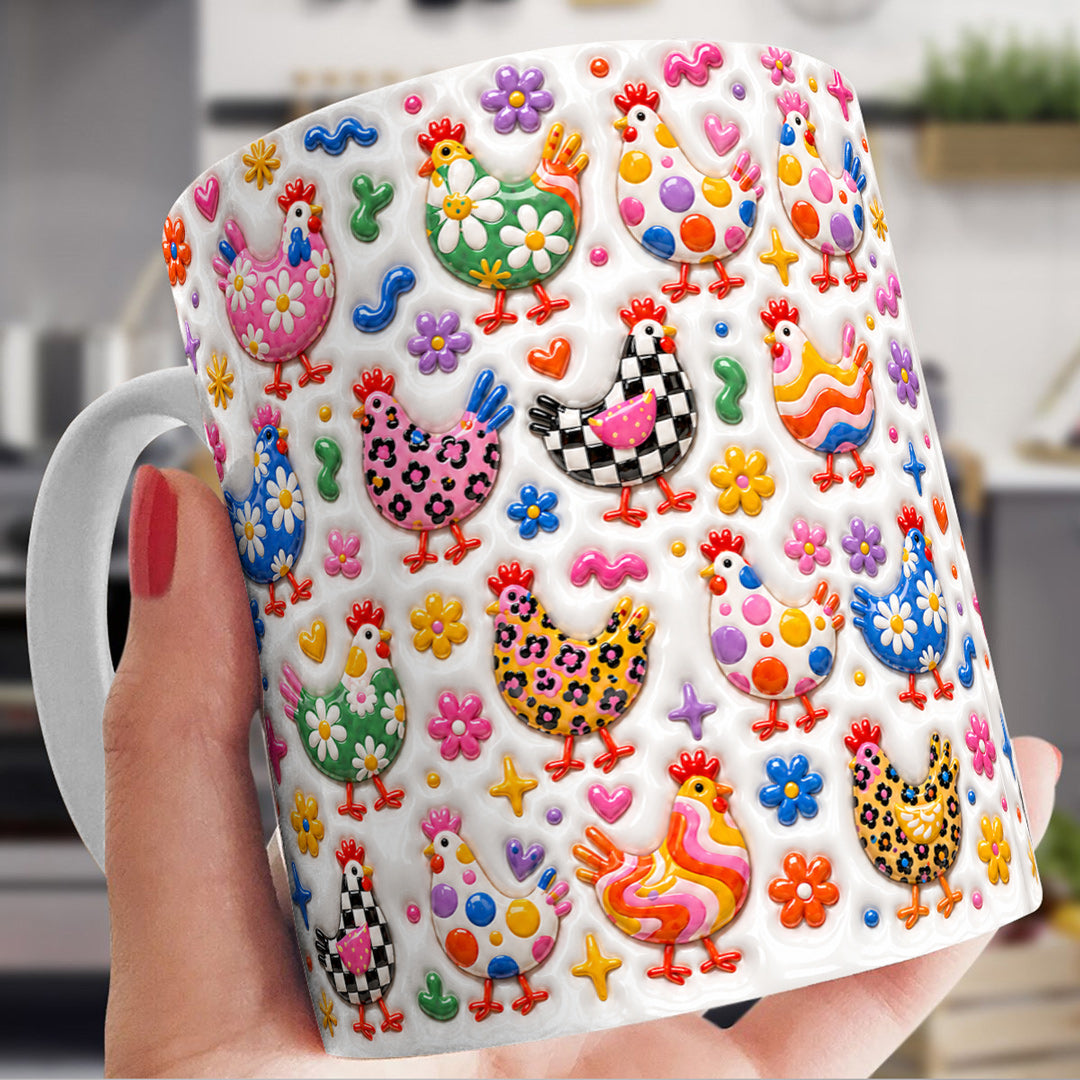 Chicken Ceramic Mug The Funky Flock