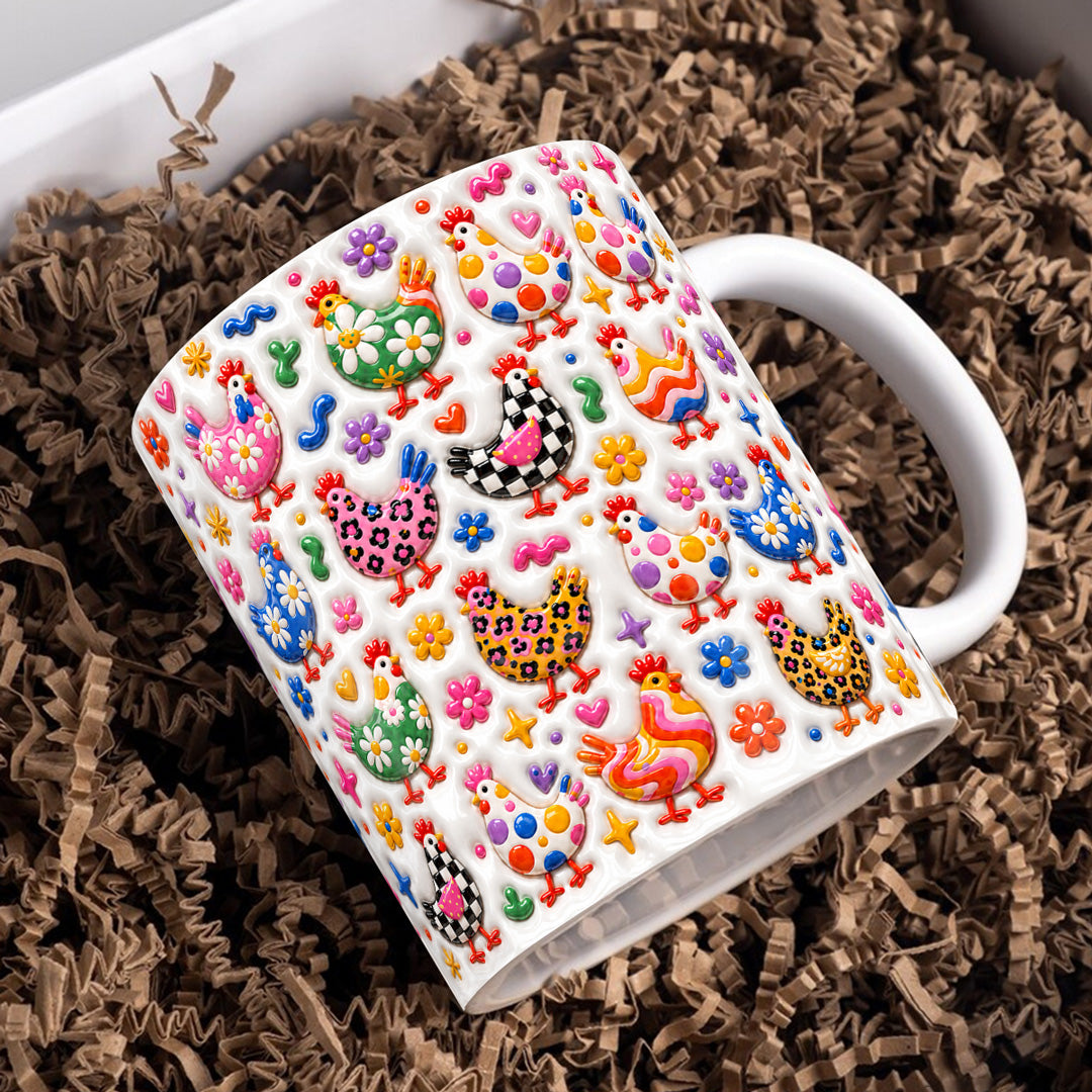 Chicken Ceramic Mug The Funky Flock