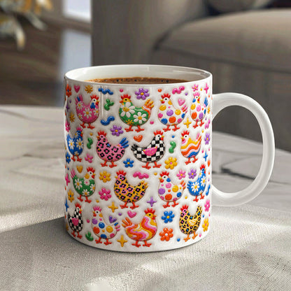 Chicken Ceramic Mug The Funky Flock
