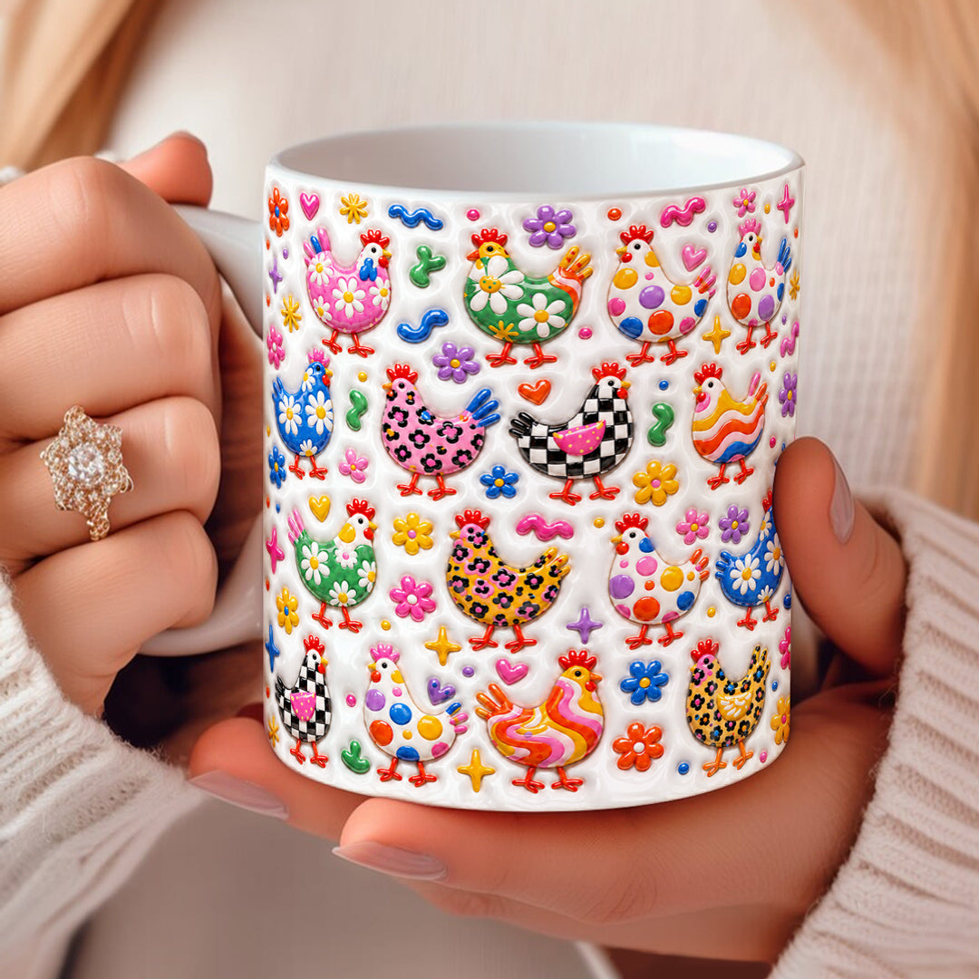 Chicken Ceramic Mug The Funky Flock