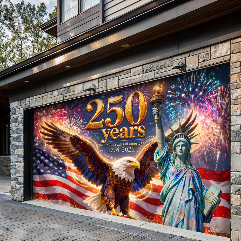 250th Anniversary Garage Door Banner Decoration - The Golden Anniversary of Old Glory