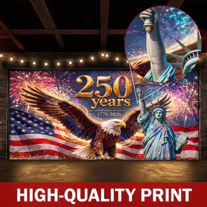 250th Anniversary Garage Door Banner Decoration - The Golden Anniversary of Old Glory