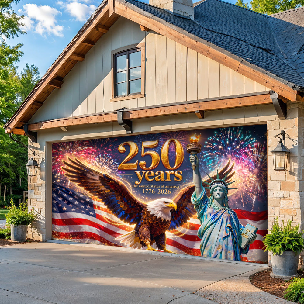 250th Anniversary Garage Door Banner Decoration - The Golden Anniversary of Old Glory