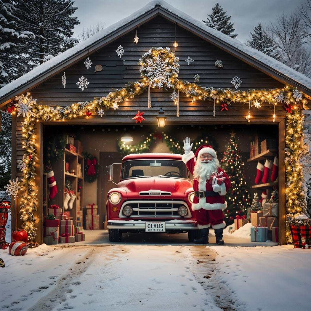 Christmas Garage Door Banner Decoration -  The Ho Ho Ho Home Garage