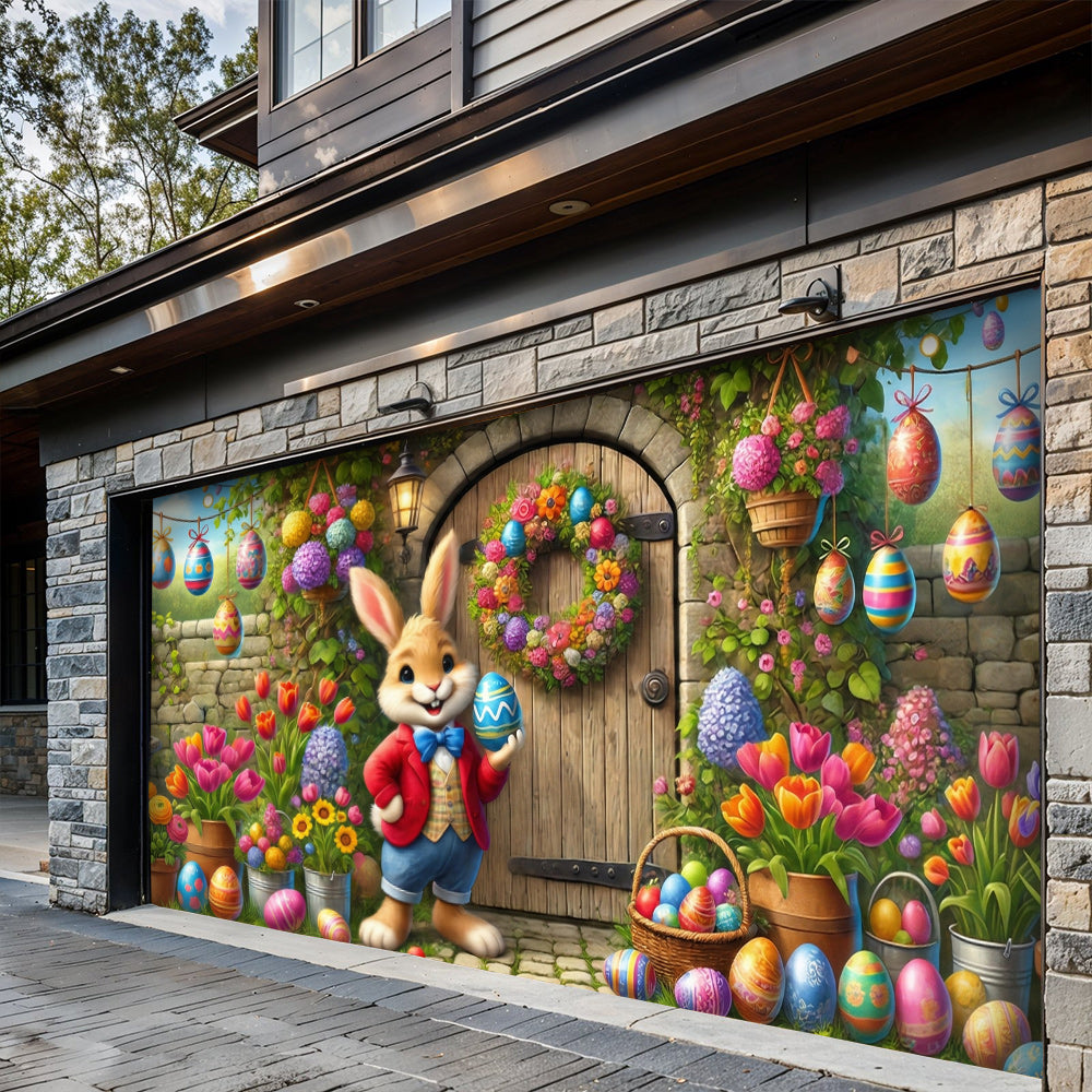 Easter Garage Door Banner Decoration The Hoppy Door