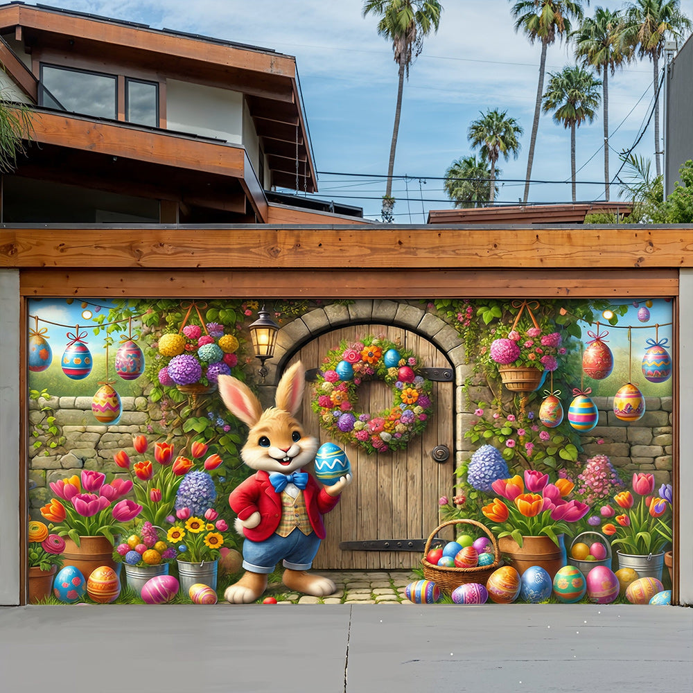 Easter Garage Door Banner Decoration The Hoppy Door