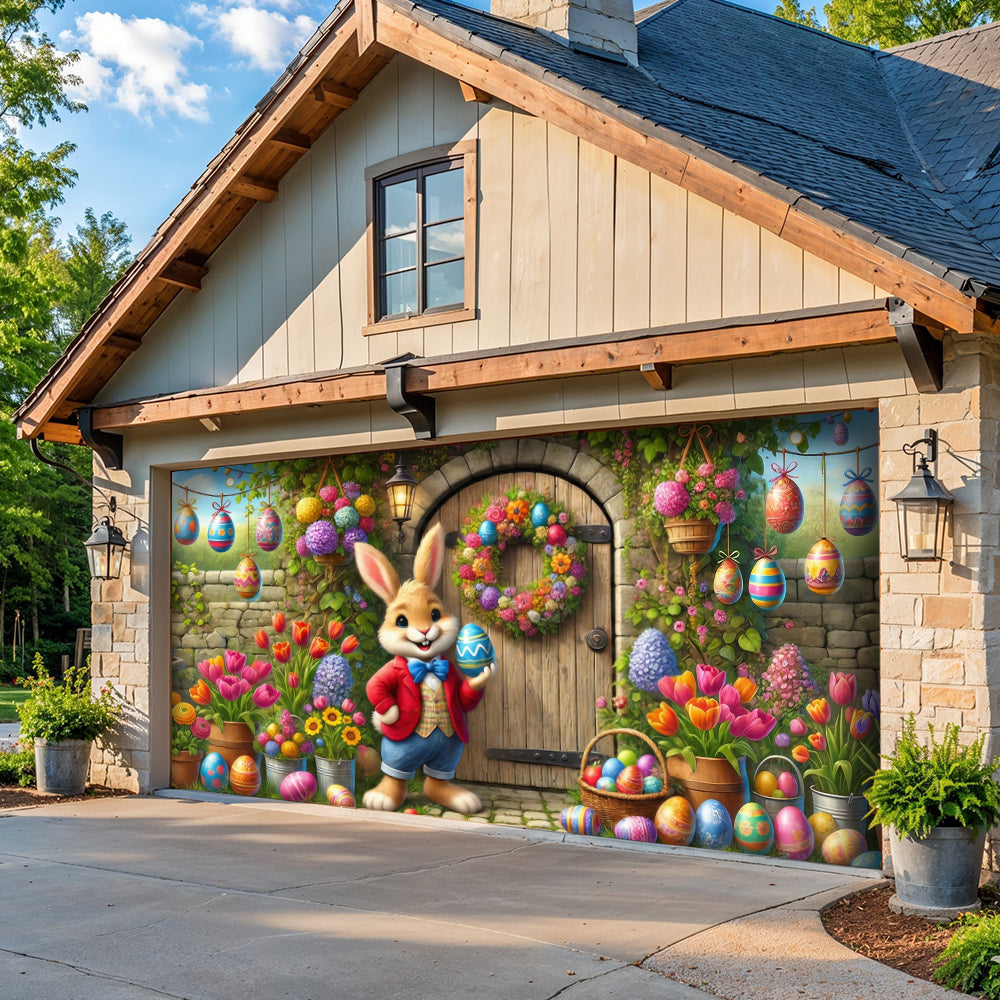 Easter Garage Door Banner Decoration The Hoppy Door