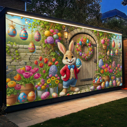 Easter Garage Door Banner Decoration The Hoppy Door