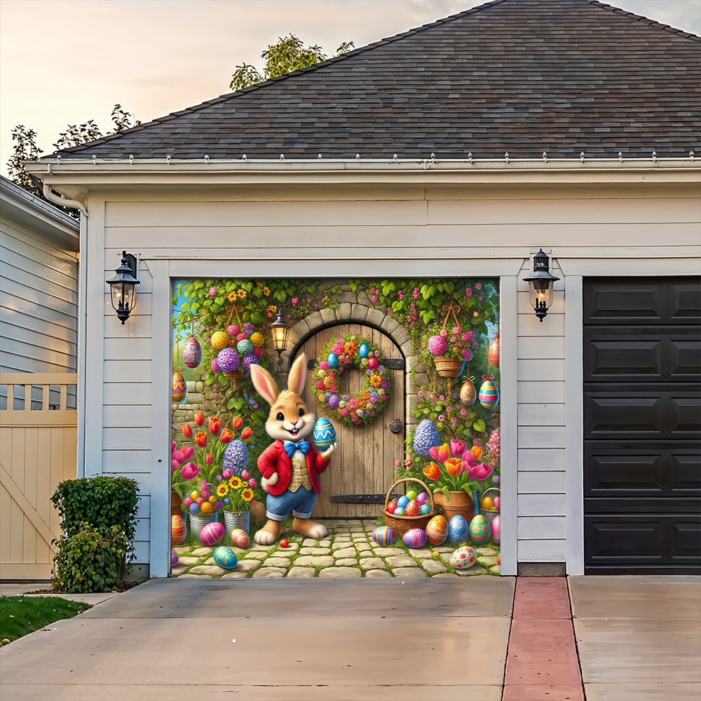 Easter Garage Door Banner Decoration The Hoppy Door