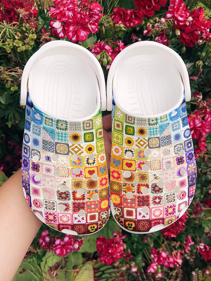 Crochet Lover Graphic Clogs Granny Chic