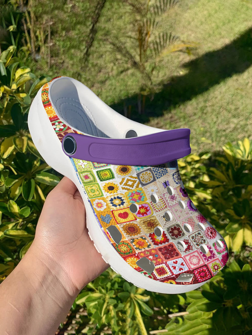 Crochet Lover Graphic Clogs Granny Chic