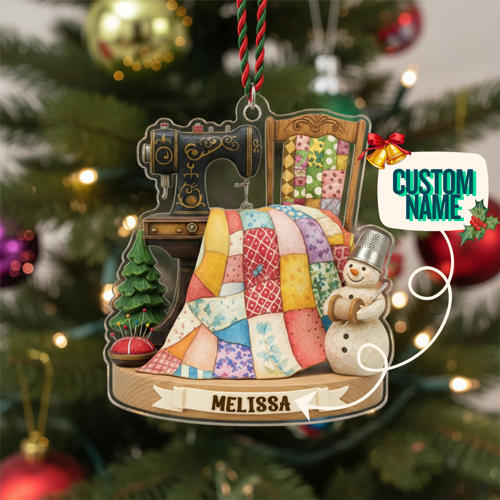 Sewing Lovers 2D Acrylic Ornament The Joy Of Making Personalized