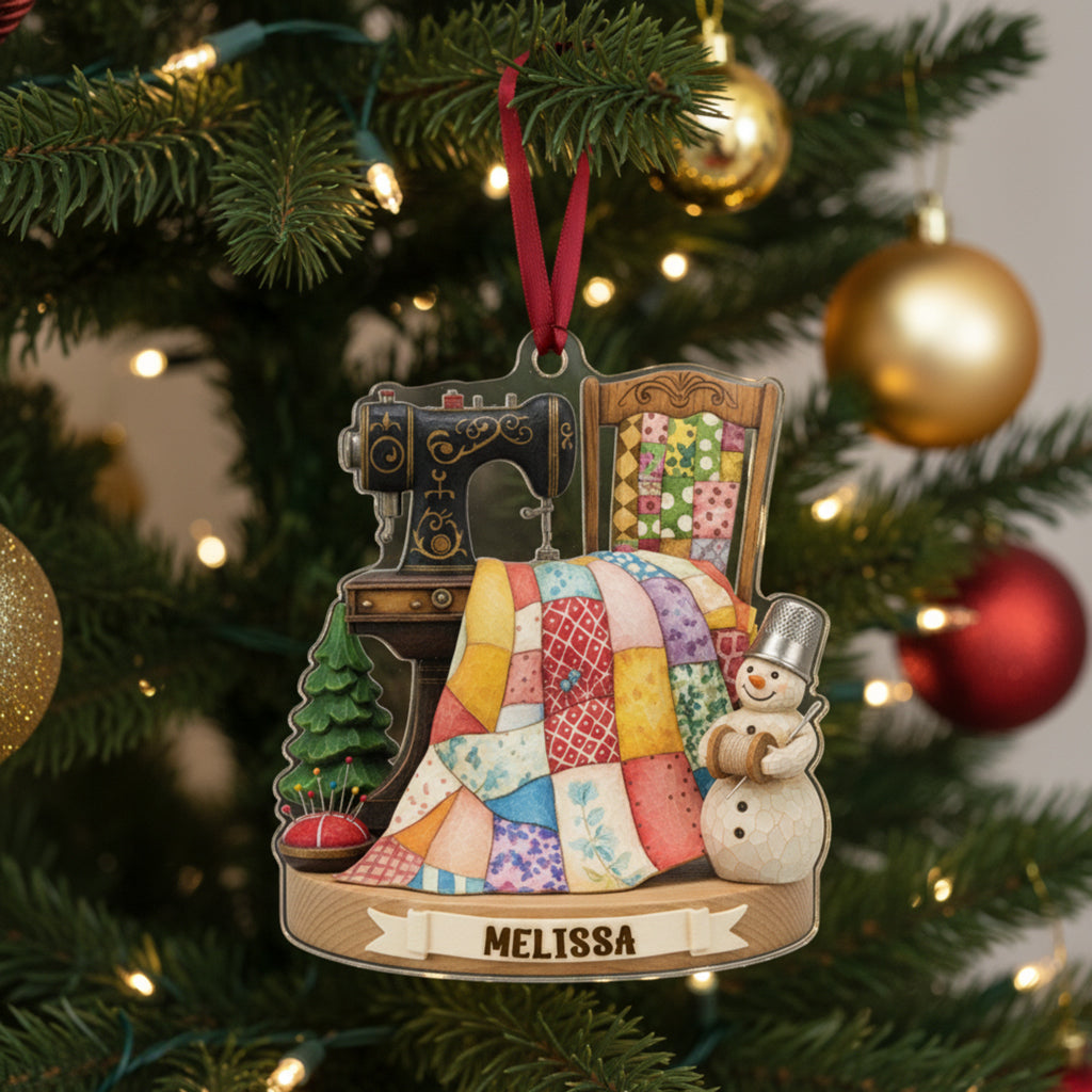 Sewing Lovers 2D Acrylic Ornament The Joy Of Making Personalized
