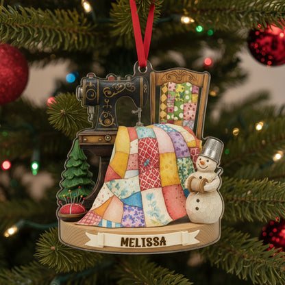 Sewing Lovers 2D Acrylic Ornament The Joy Of Making Personalized