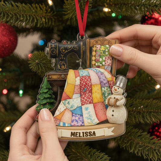 Sewing Lovers 2D Acrylic Ornament The Joy Of Making Personalized