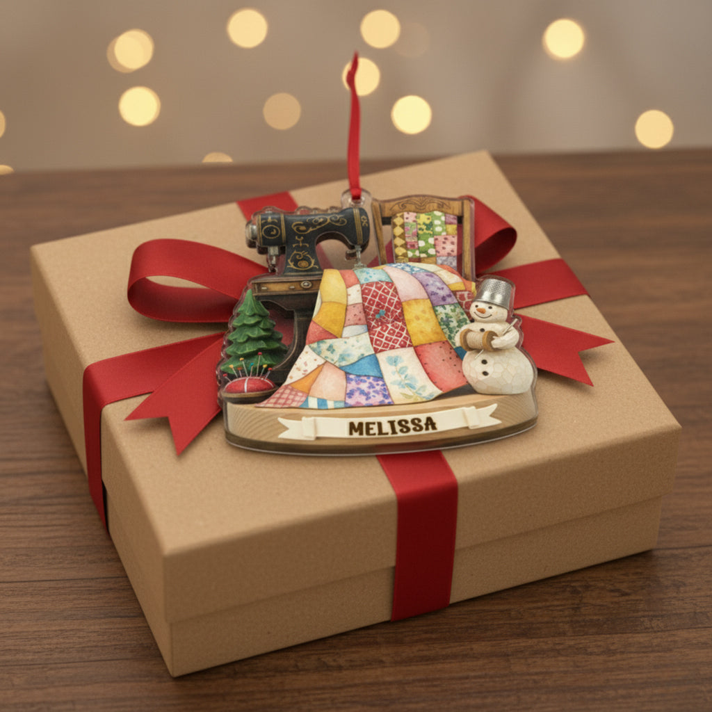 Sewing Lovers 2D Acrylic Ornament The Joy Of Making Personalized