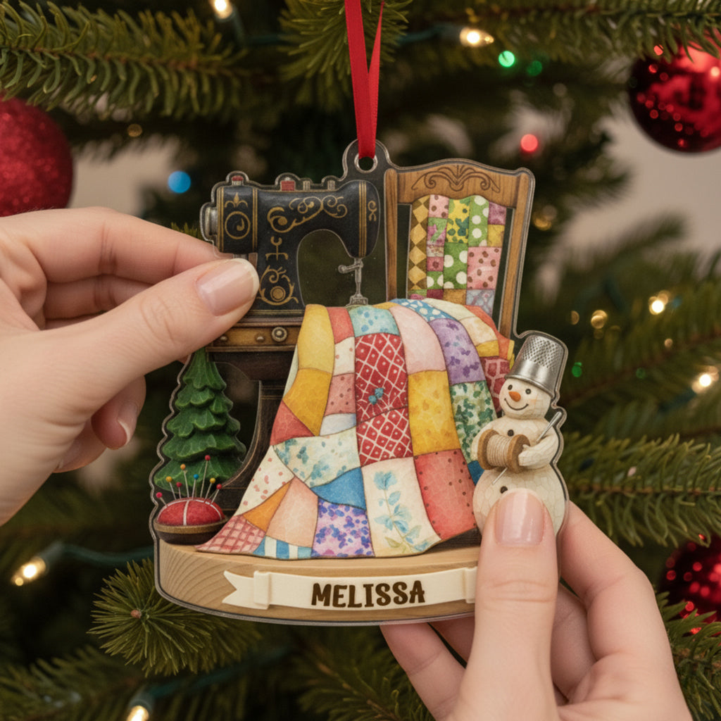 Sewing Lovers 2D Acrylic Ornament The Joy Of Making Personalized