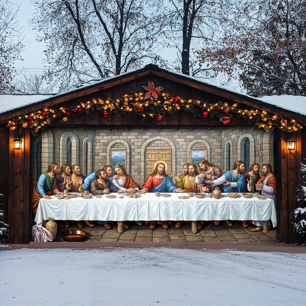 God Garage Door Banner Decoration -  The Last Supper