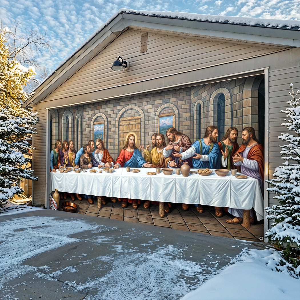 God Garage Door Banner Decoration -  The Last Supper