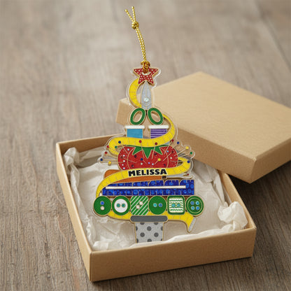 Sewing Lovers 2D Acrylic Ornament The Maker's Chrismas Tree Personalized