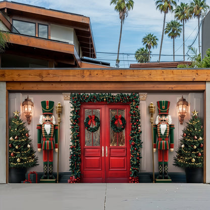 Christmas Garage Door Banner Decoration - The Nutcracker's Welcome